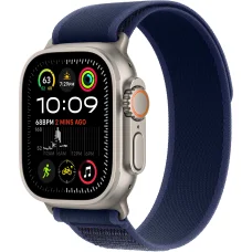 Apple Watch Ultra 2 49mm Natural Titanium Case with Blue Trail Loop M/L 2024